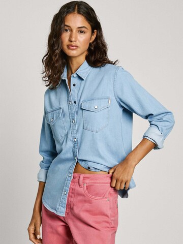 Pepe Jeans Bluse in Blau: Vorderseite