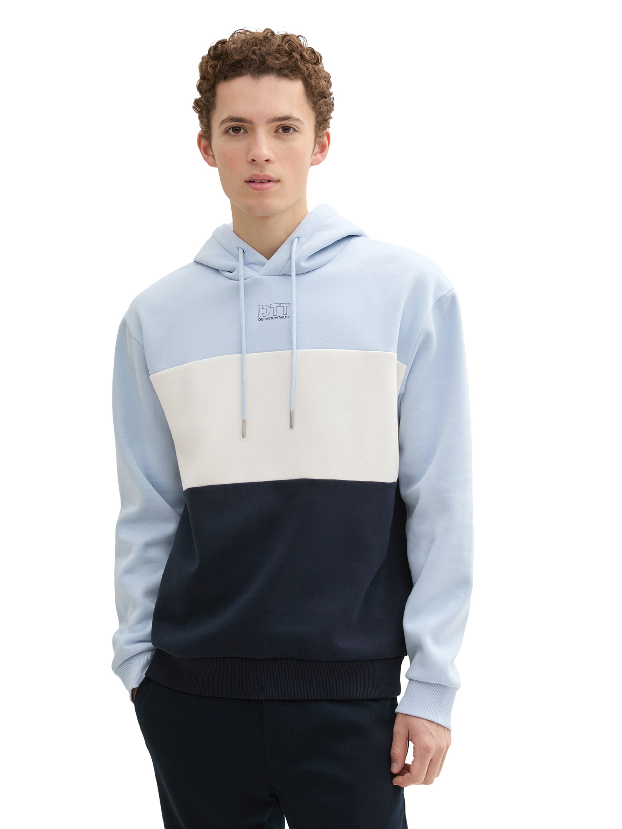 TOM TAILOR DENIM Sweatshirt in Blue: front