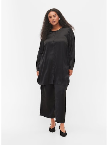 Zizzi Bluse 'MKIYA' in Schwarz