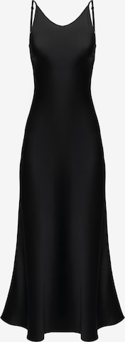 Robe 'Midi satin slip dress 'Majestic'' Serena Silueta en noir : devant