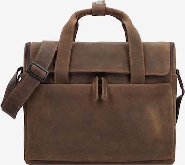 Harold's Document Bag in Brown: front