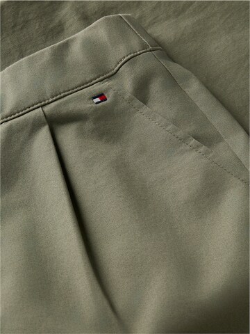 TOMMY HILFIGER Wide Leg Hose 'Essential' in Grün