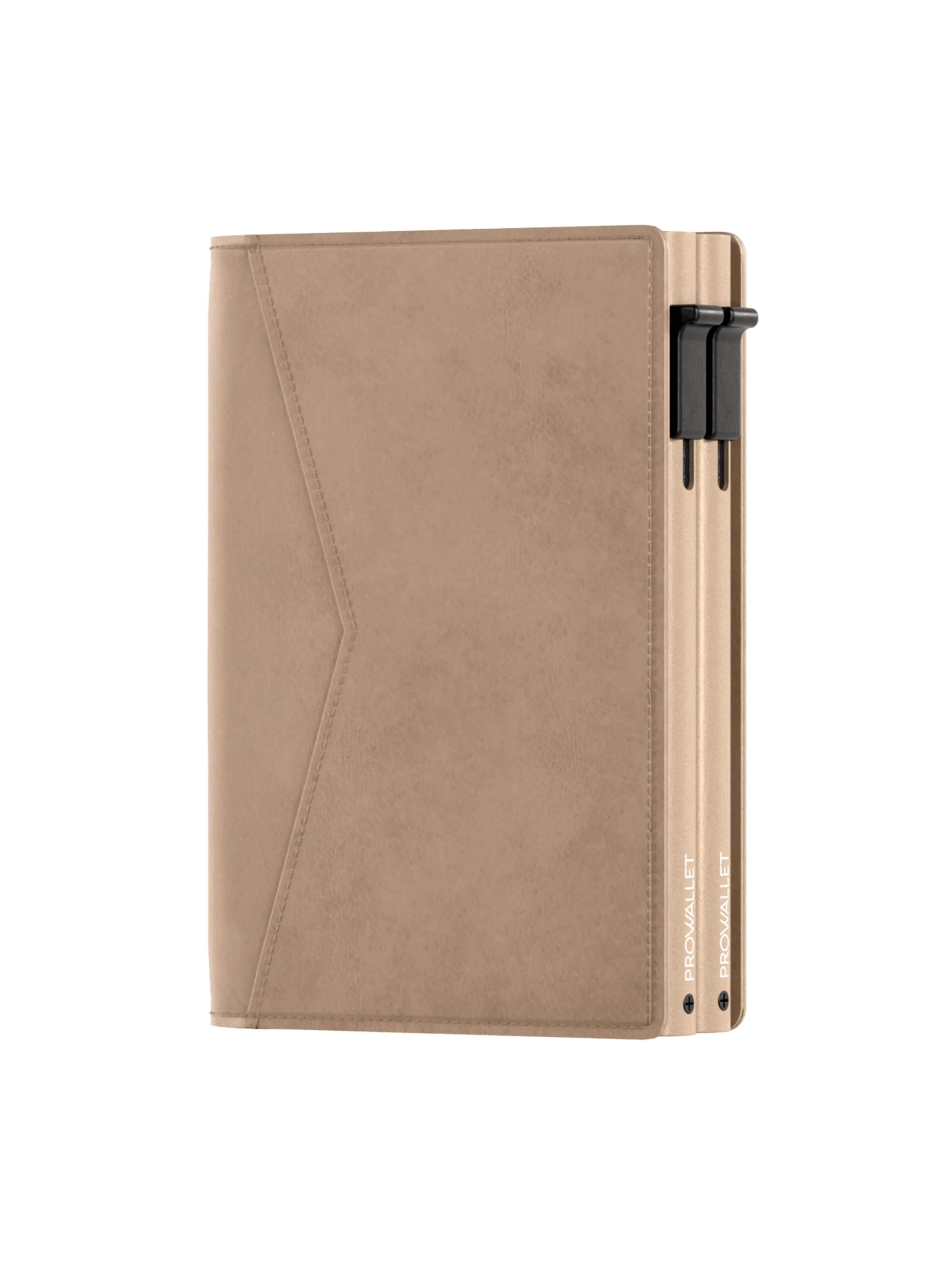 Prowallet Portemonnee 'Pasjeshouder Double' in Beige: voorkant