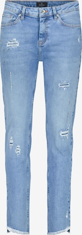 monari Slimfit Jeans in Blauw: voorkant