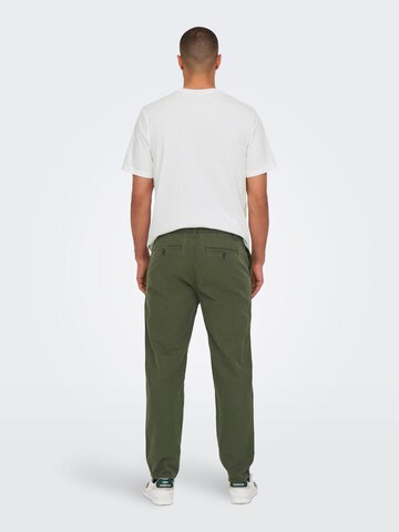 Only & Sons - Tapered Pantalón chino 'ONSLOU' en verde