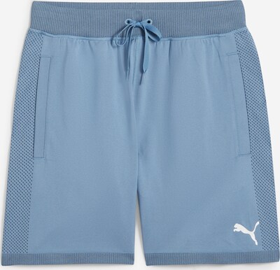 PUMA Pantalon de sport en saphir / bleu denim / blanc, Vue avec produit