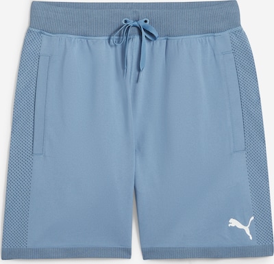 PUMA Pantalon de sport en saphir / bleu denim / blanc, Vue avec produit