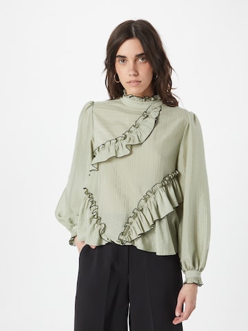 Hofmann Copenhagen Blouse 'BABETTE' in Groen: voorkant