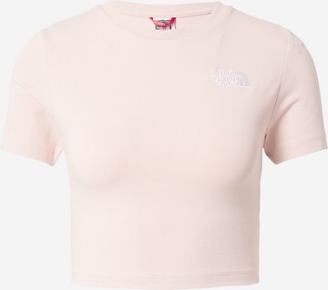 T-shirt THE NORTH FACE en rose : devant