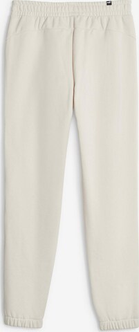 Tapered Pantaloni sportivi 'Essentials Elevated' di PUMA in bianco