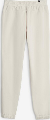 Effilé Pantalon de sport 'Essentials Elevated' PUMA en blanc