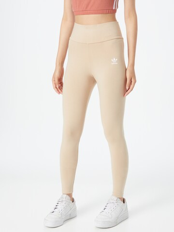 ADIDAS ORIGINALS Skinny Leggings 'Adicolor Essentials' i beige: framsida