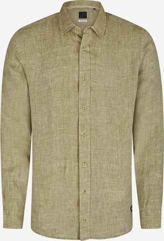 HECHTER PARIS Slim fit Button Up Shirt in Green: front