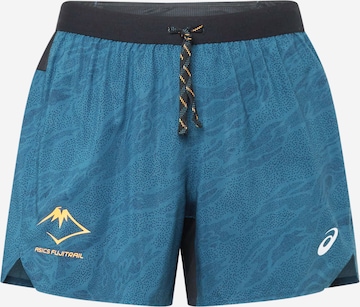 Regular Pantalon de sport 'Fujitrail' ASICS en bleu : devant