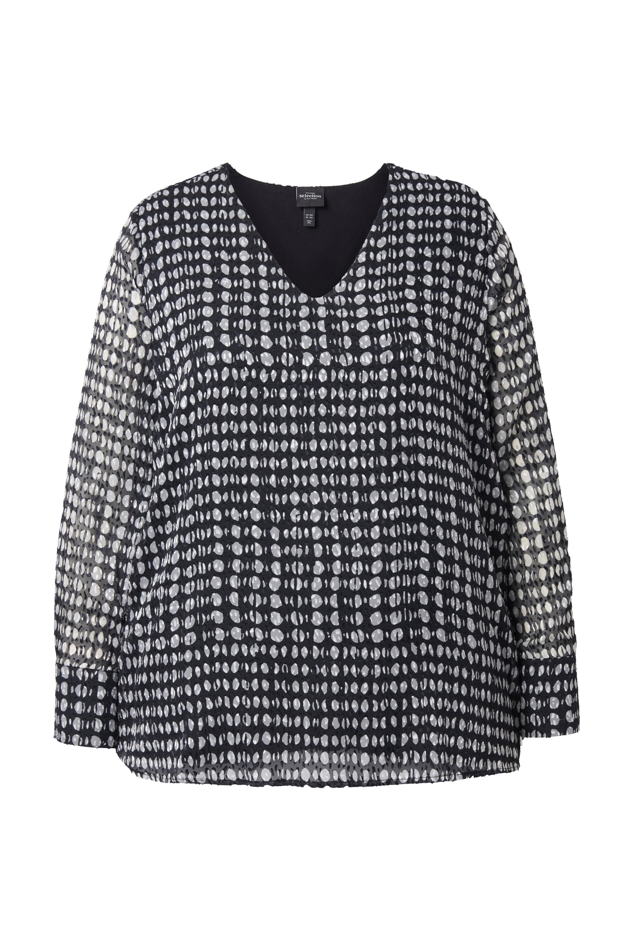 Ulla Popken Blouse in Zwart: voorkant