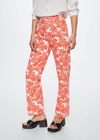 MANGO Regular Pants 'Tahiti' in Orange: front