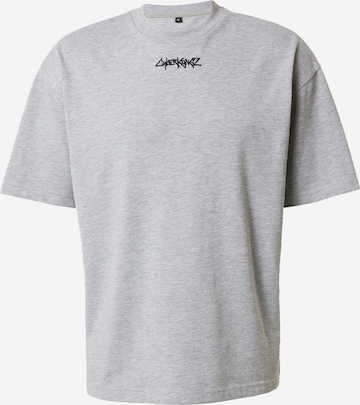About You x Cyberkongz Shirt 'Lennard' in Grey: front