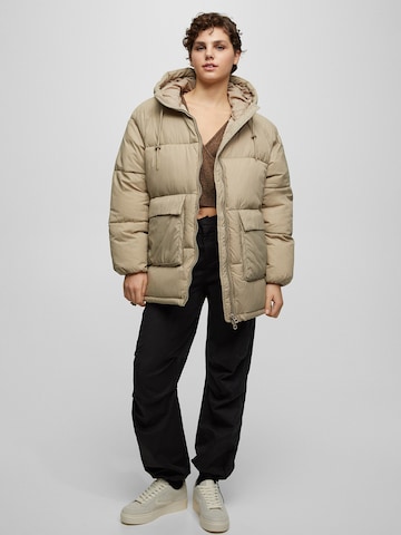 Pull&Bear Winterjas in Bruin