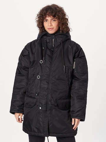 G-Star RAW Winterparka in Zwart: voorkant