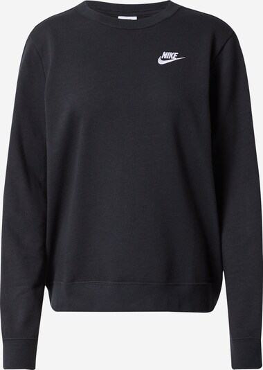 Nike Sportswear Sweatshirt 'Club Fleece' in schwarz / weiß, Produktansicht
