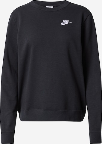Bluză de molton 'Club Fleece' de la Nike Sportswear pe negru: față