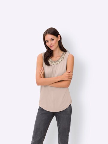 Top di heine in beige: frontale