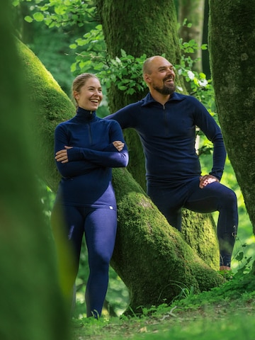 T-shirt fonctionnel 'Merino Halfzip' DANISH ENDURANCE en bleu