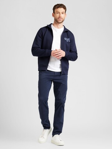 GUESS Zip-Up Hoodie in Blue