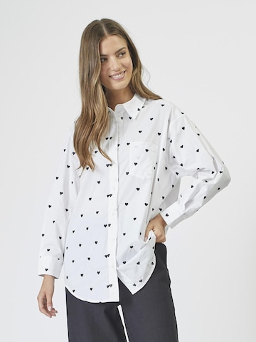 co'couture Bluse 'Heart' in Weiß: Vorderseite