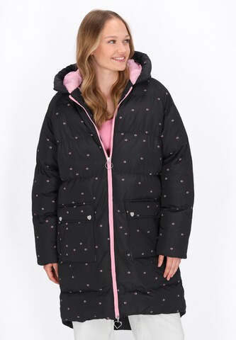 Manteau mi-saison MYMO en noir : devant