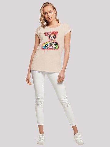 F4NT4STIC Shirt 'Powerpuff Girls Cheerleaders' in Beige