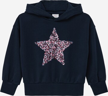 Sweat-shirt s.Oliver en bleu : devant