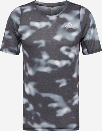 ADIDAS SPORTSWEAR Funksjonsskjorte 'Run Icons 3-Bar Allover Print' i grå: forside