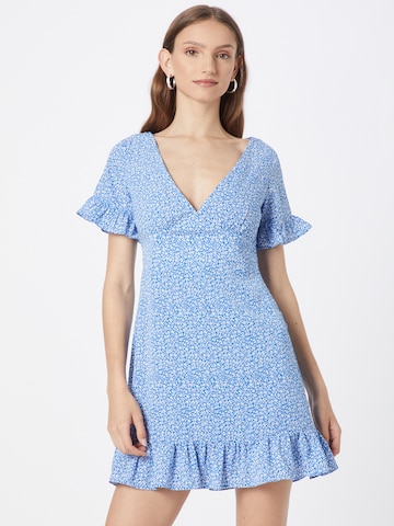 Parallel Lines Dress in Blue: front