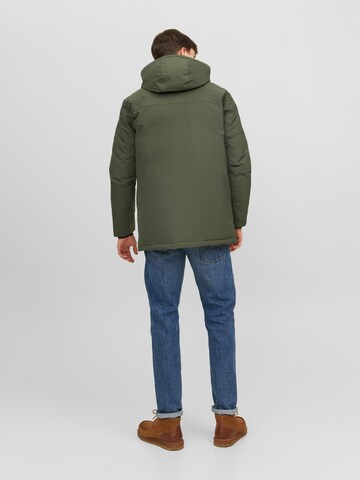 JACK & JONES Winter Parka 'JJRob' in Green