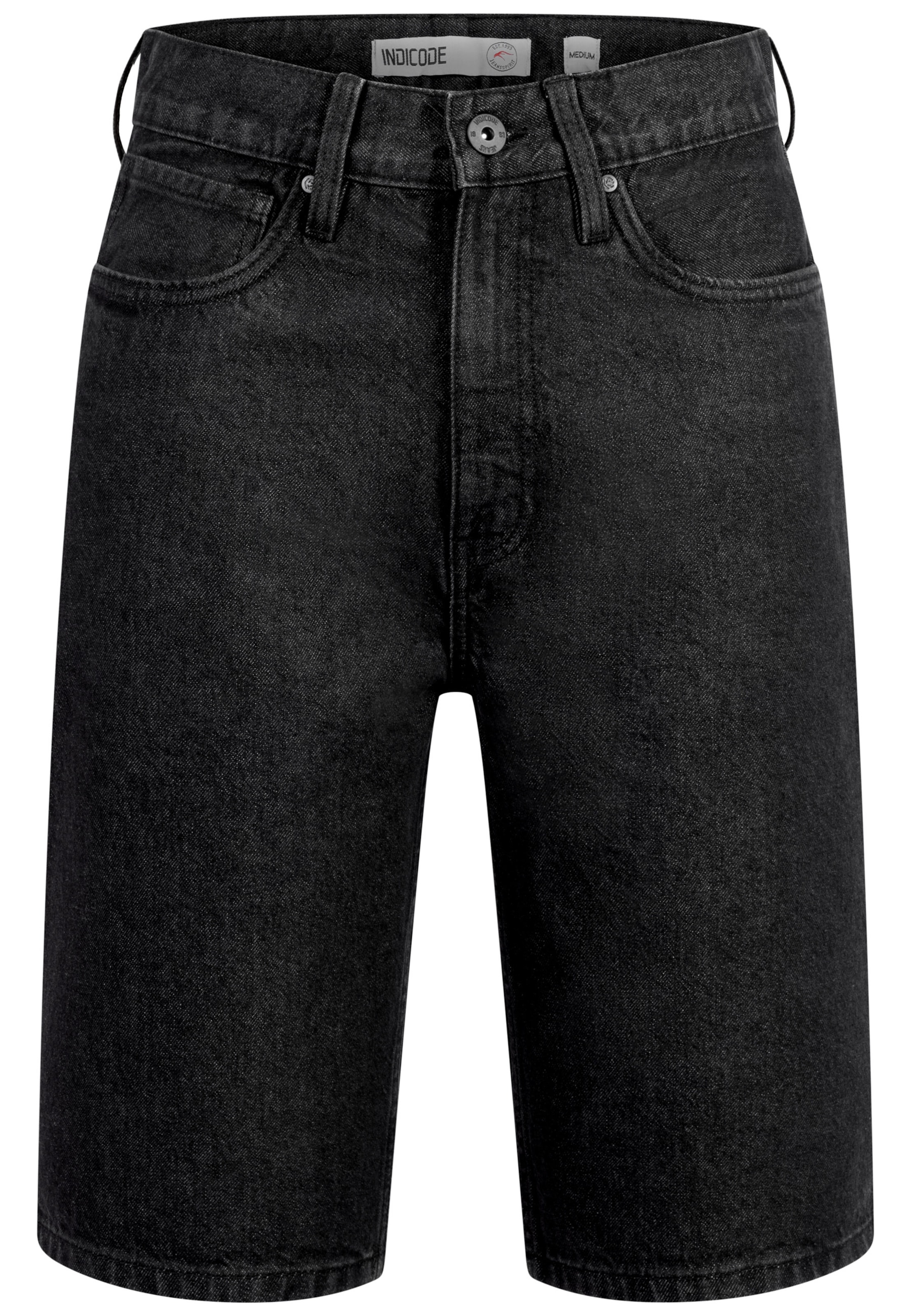 INDICODE JEANS Regular Jeans 'Zelmon' in Black: front
