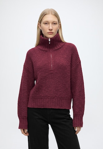 Abercrombie & Fitch Svetr – červená: přední strana
