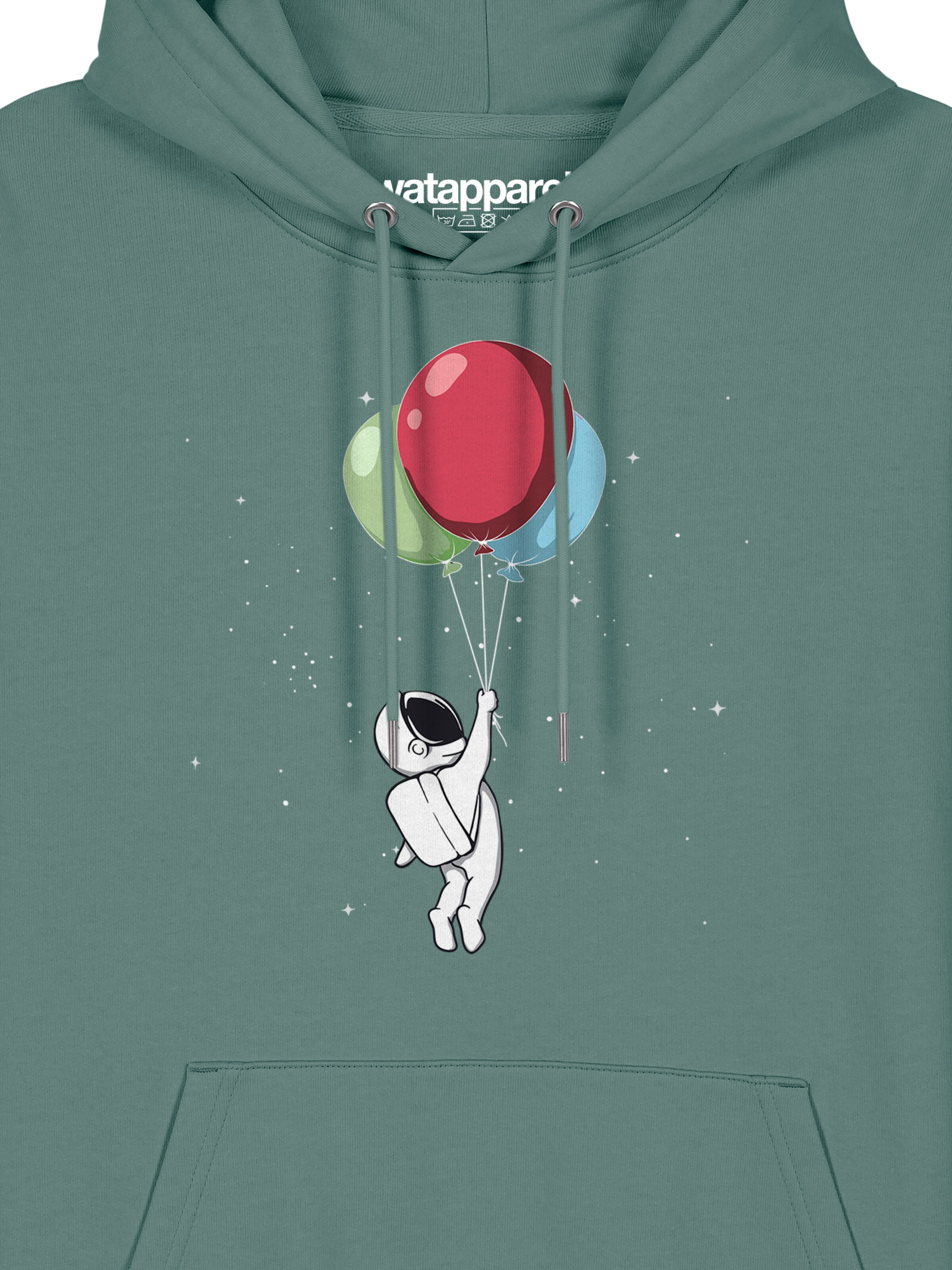 Sweat-shirt ' Little Balloon Astronaut ' Watapparel en vert