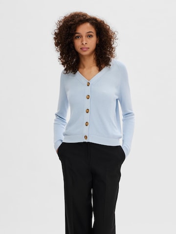 Cardigan SELECTED FEMME en bleu : devant