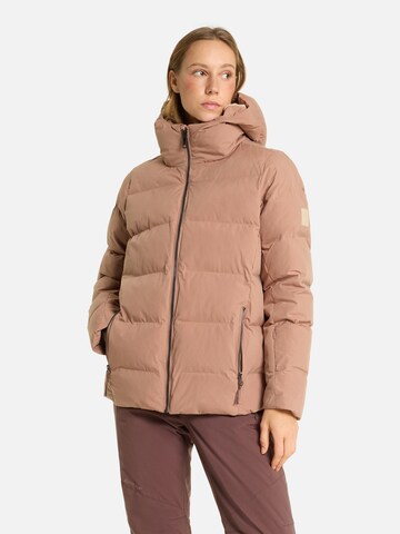 ZIENER Athletic Jacket 'TRAVA-Z' in Brown: front