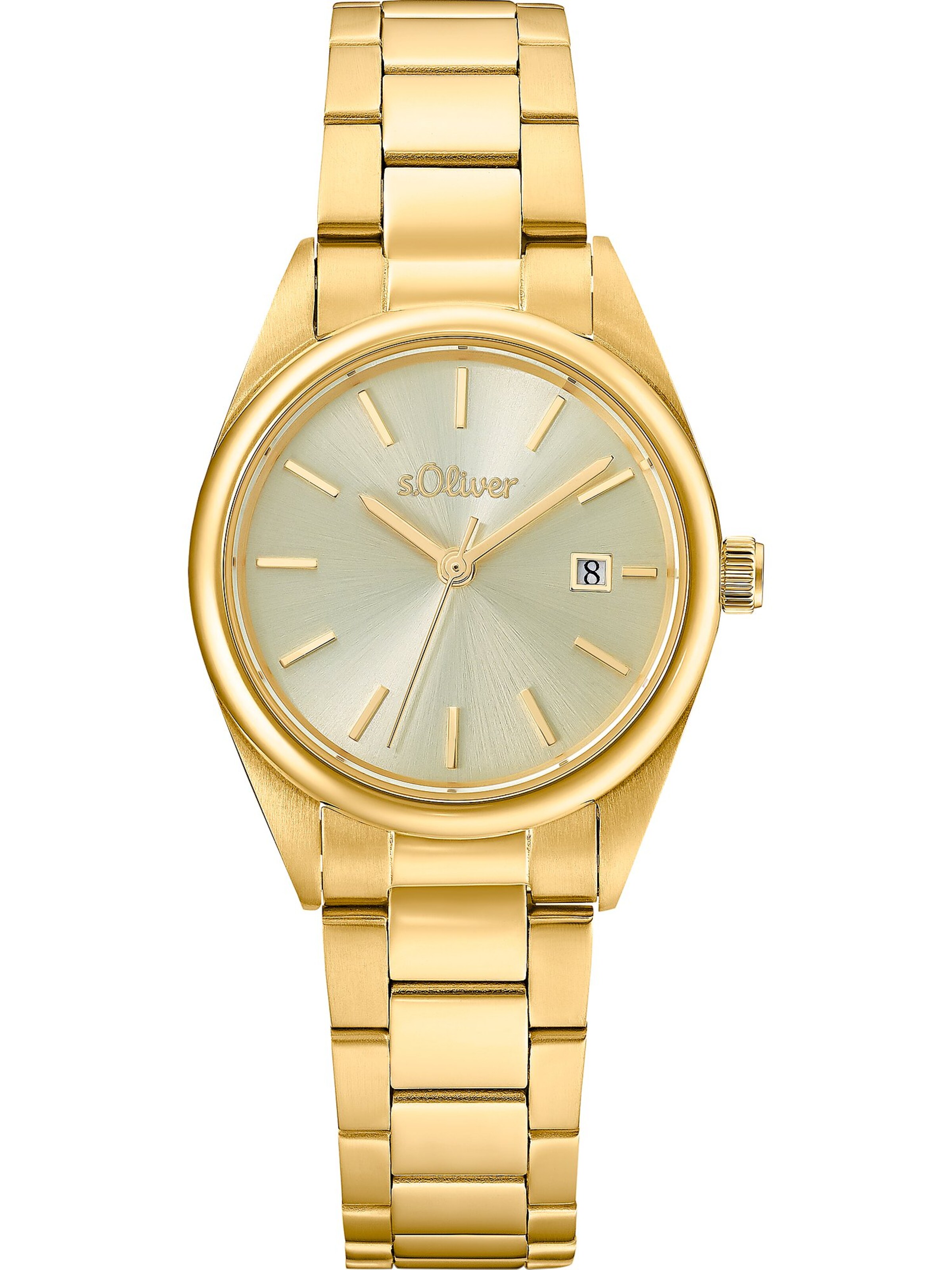 s.Oliver Uhr in Gold: Vorderseite