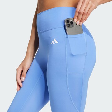 ADIDAS PERFORMANCE Skinny Workout Pants 'Optime Essentials' in Blue