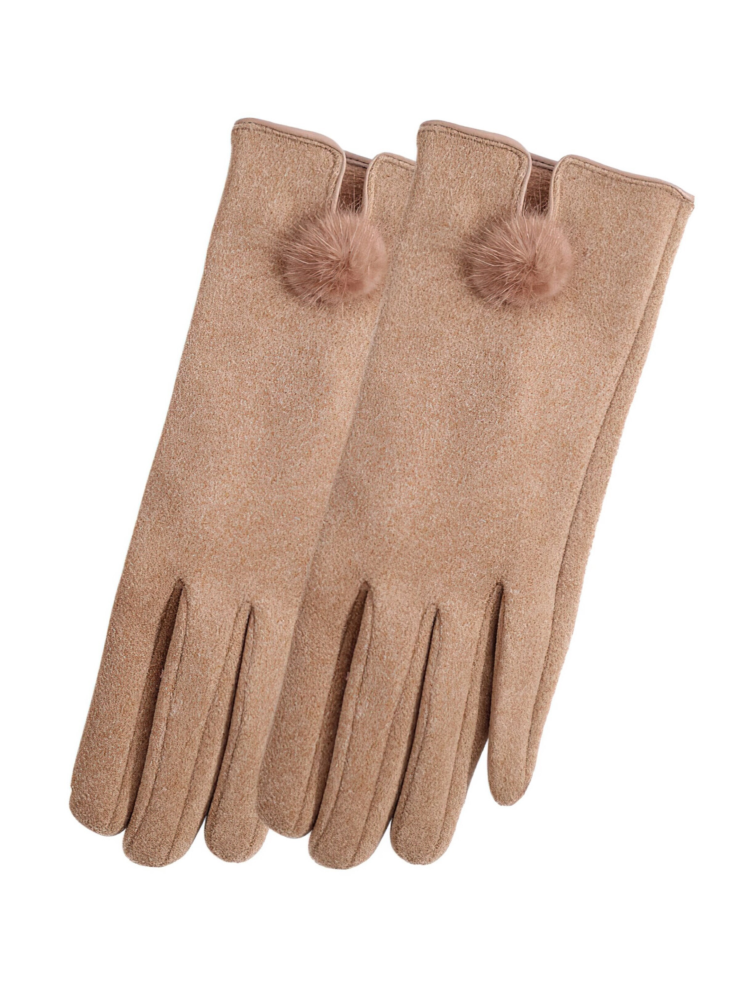Magicshe Fingerhandschuhe 'Winterhandschuhe mit Touchscreen Funktion und warmem Futter'‌‌ in Braun: Vorderseite