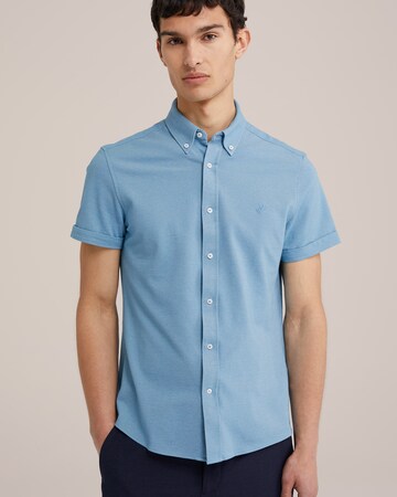 WE Fashion Slim Fit Hemd in Blau: predná strana