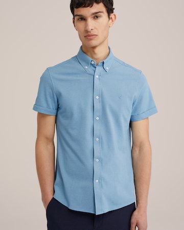 WE Fashion Slim Fit Hemd in Blau: Vorderseite