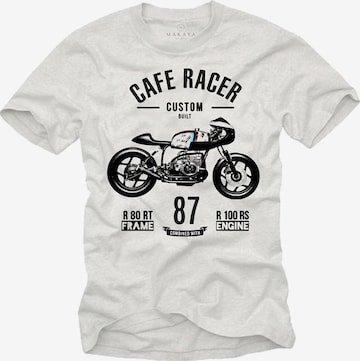 MAKAYA Shirt 'Frame & Engine' in White: front