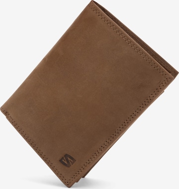 SERASAR Portemonnaie 'Geldbörse "Manager"' in Braun: Vorderseite