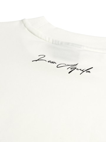 leon aguila Shirt 'Cream Embroidered Tee' in Beige