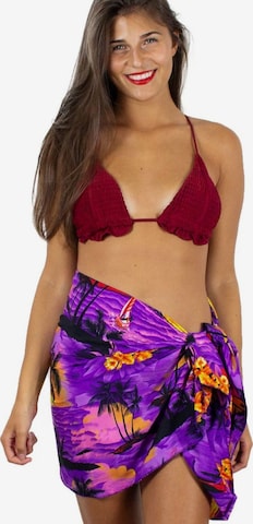 Foulard 'Surf' di King Kameha in lilla: frontale