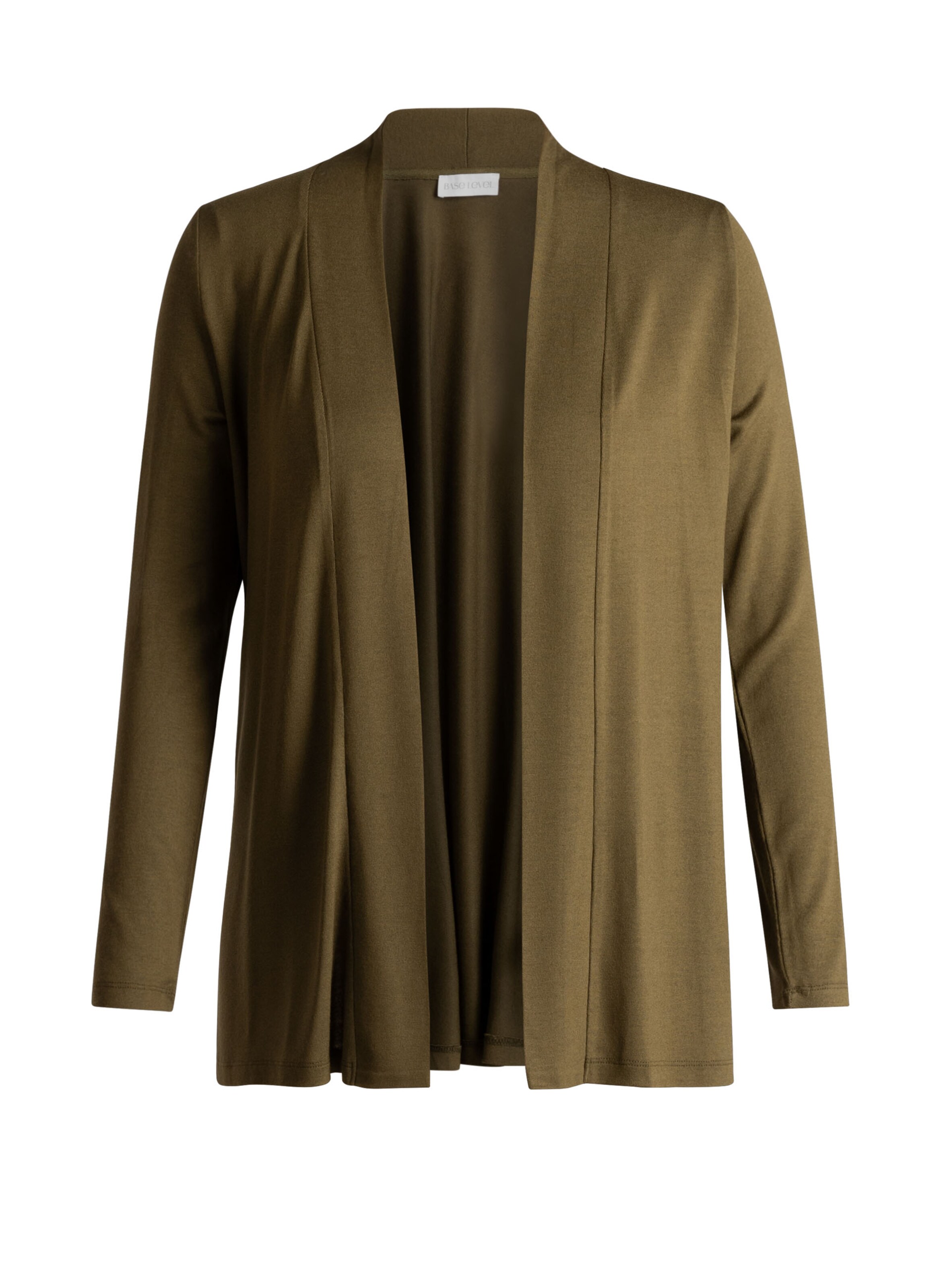 BASE LEVEL Knit Cardigan in Green: front